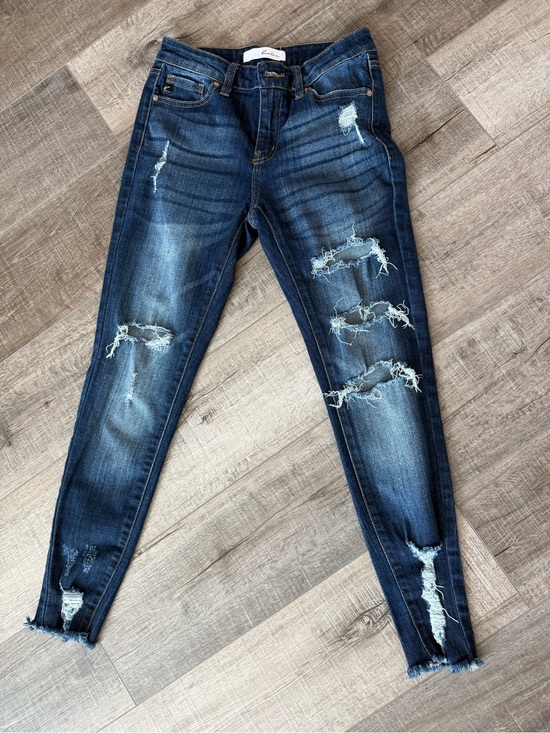 KanCan Denim - KanCan Dark Blue Distressed Skinny Jeans